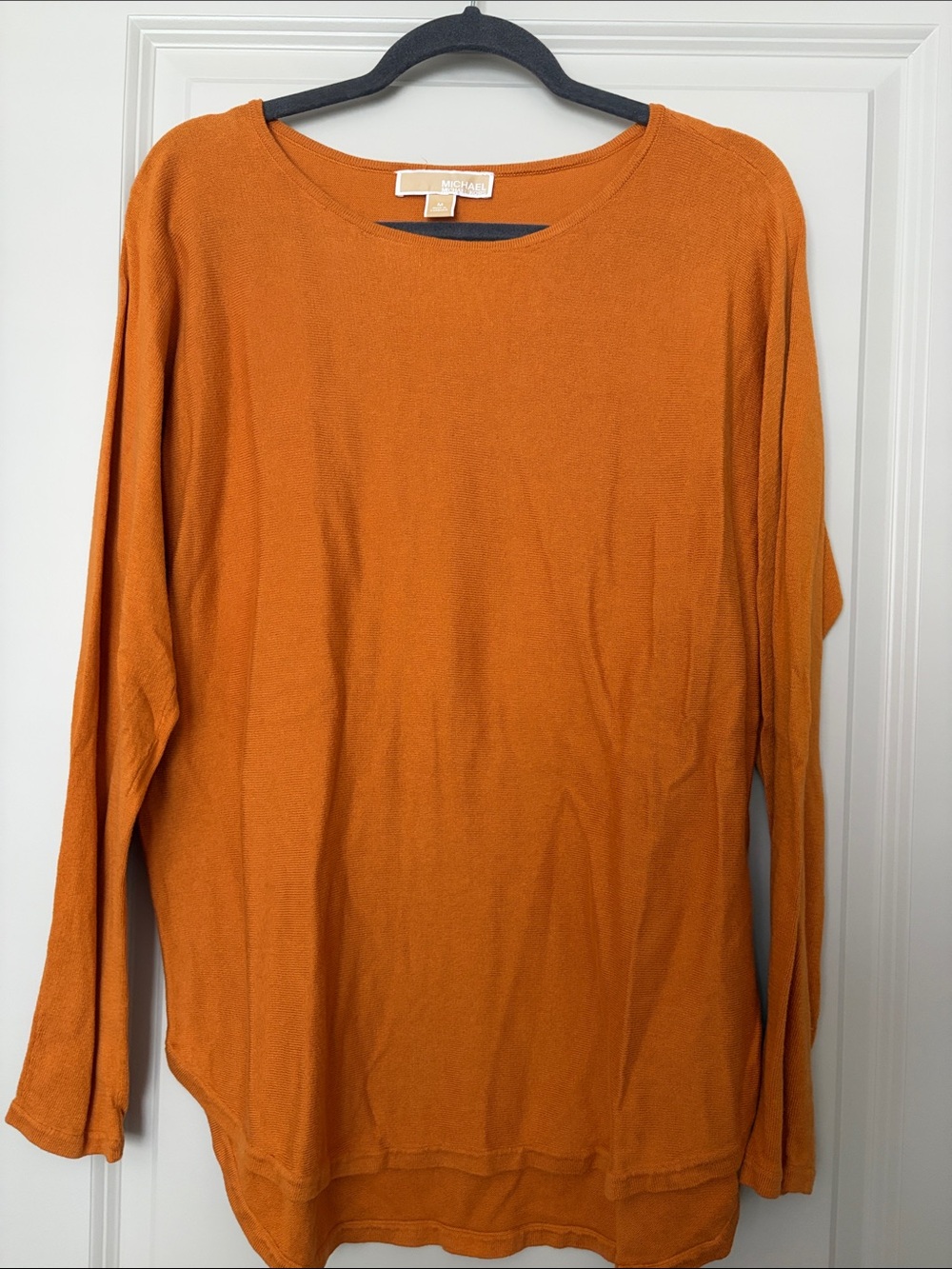MICHAEL Michael Kors Bright Orange Lightweight Crewneck Sweater